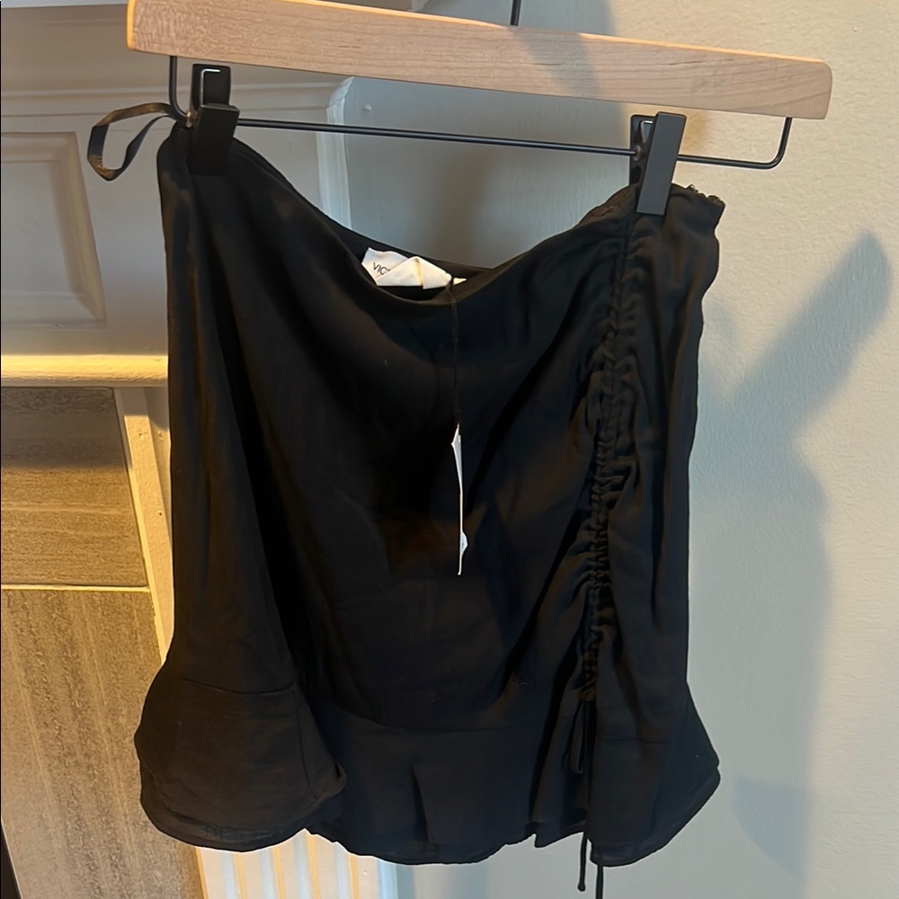 Black Ruched Skirt